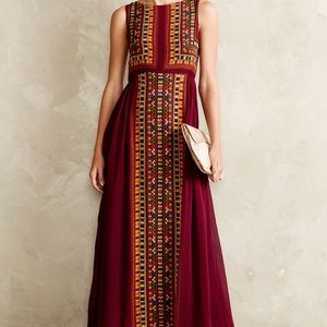 Anthropologie Tanvi Kedia Bajwa Beaded Maxi Dress